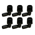 Boat Elbow Hose Connectors - 1/2 X 3/4 Inch Black (set of 6)