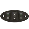 MasterCraft Boat Light Switch Panel 502325 - X26 Black 4 X 1 3/4 Inch Aluminum