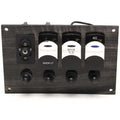 Sailfish Boat Switch Panel 61-5433 - 6 X 4 Inch Black Gray Woodgrain