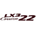 G3 Pontoon Boat Emblem Decal Sticker - LX3 Cruise 22 Burgundy