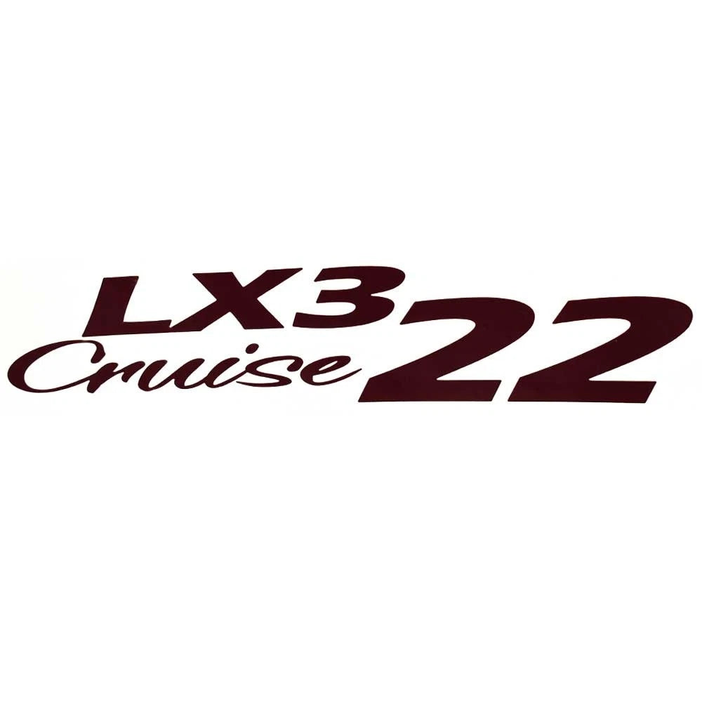 G3 Pontoon Boat Emblem Decal Sticker - LX3 Cruise 22 Burgundy
