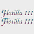 Rinker Boat Graphic Decal - Flotilla III 23 X 5 1/2 Inch (pair)