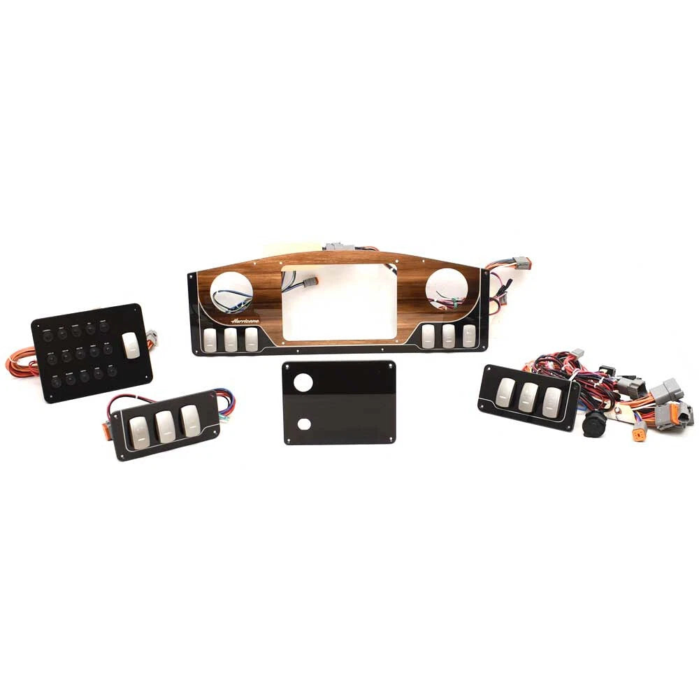 Hurricane Boat Dash Panel Set 15066 - Sundeck 2690 Woodgrain 5 Piece