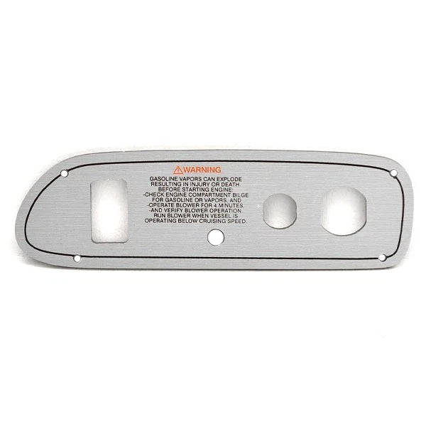 Larson Boat Ignition Switch Panel 2262-0128 - Silver 9 X 2 3/4