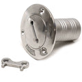 Boat Waste Deck Fill - with Key 1 1/2 Inch Stainless Steel