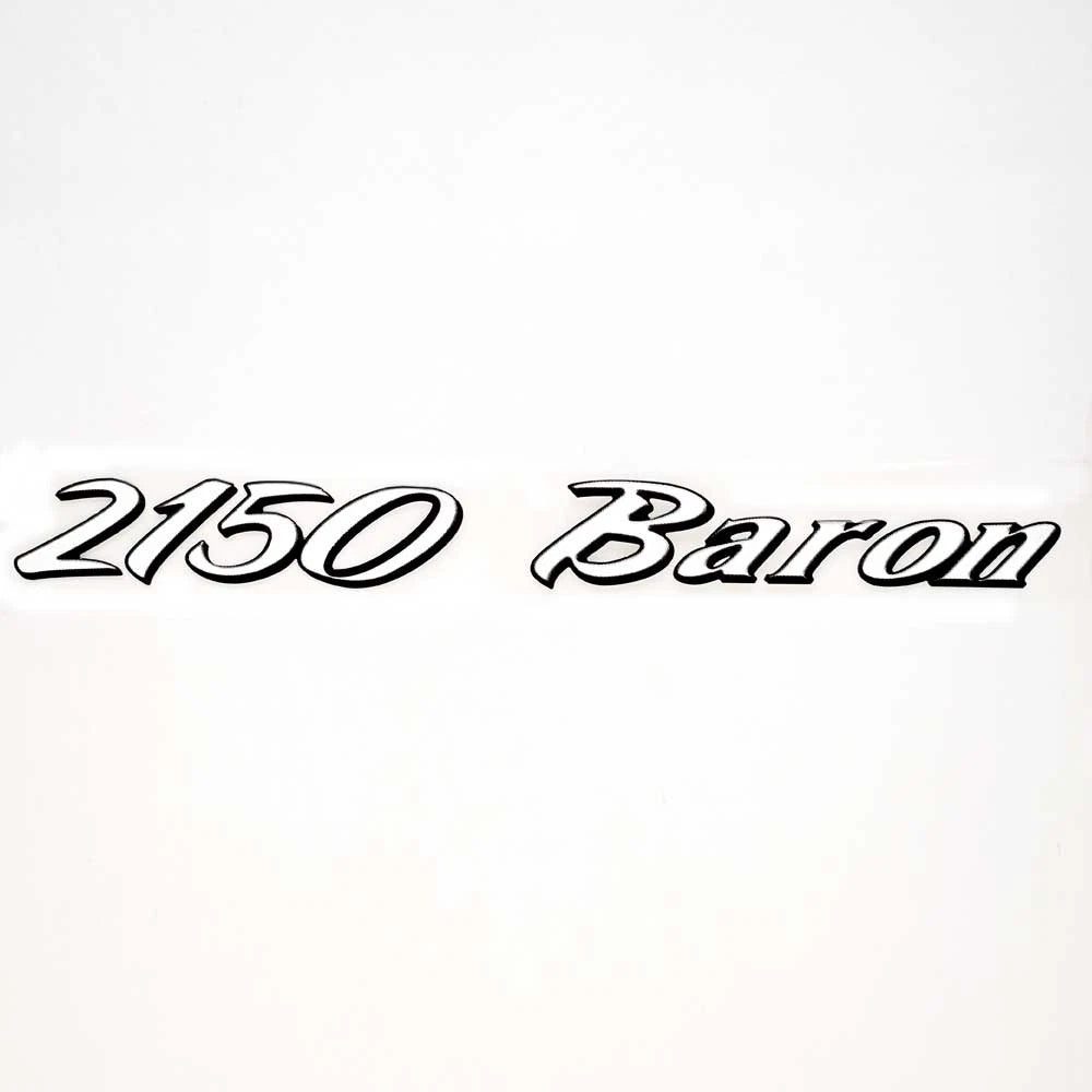 Lund Boat Raised Decal 2089213 - 2150 Baron 15 3/4 X 1 3/4 Inch Silver
