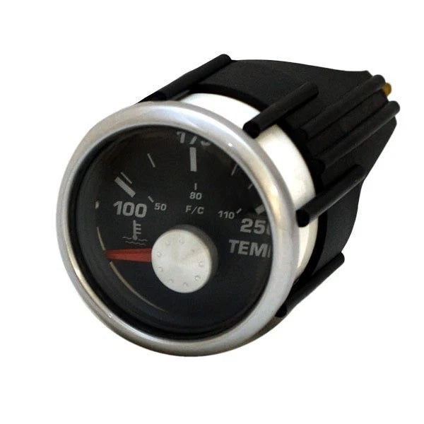 Faria Boat Temperature Gauge GBC017B - 2 Inch Silver Black