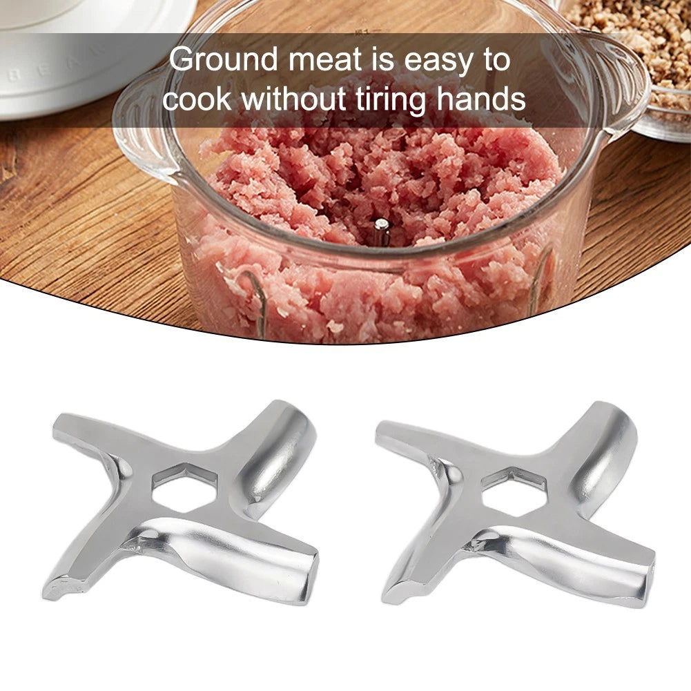2Pcs Stainless Steel Meat Grinder Parts Mincer Replacements for Moulinex Tools