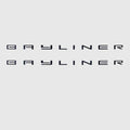 Bayliner Boat Decals - 28 X 1 Inch Midnight Black (pair)