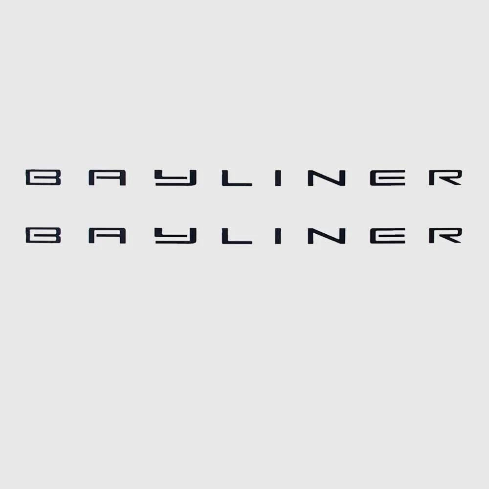 Bayliner Boat Decals - 28 X 1 Inch Midnight Black (pair)