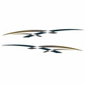 Rinker Boat Graphic Decals - Captiva Teal Bronze Stickers (set of 2)