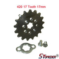 STONEDER 420 17 Tooth 17mm Engine Front Gear Sprocket for Motorcycle Pit Bike
