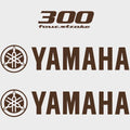 Yamaha Boat Cowling Decals - 300 Four Stroke Brown Stickers (kit)