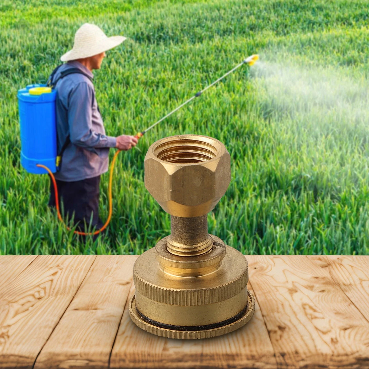 Adjustable 4 Hole Brass Sprayer Nozzle for Gardens and Agricultural Production
