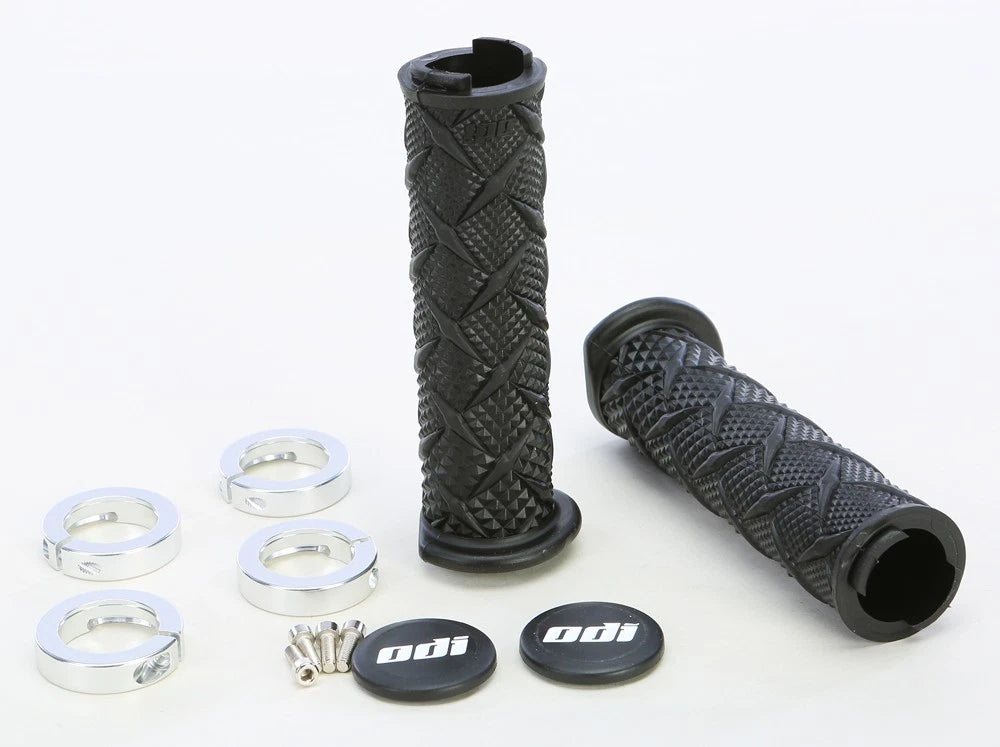 ODI ATV X Treme Lockon Grip Black/Silver for ATV/UTV Handlebars 2007-2023