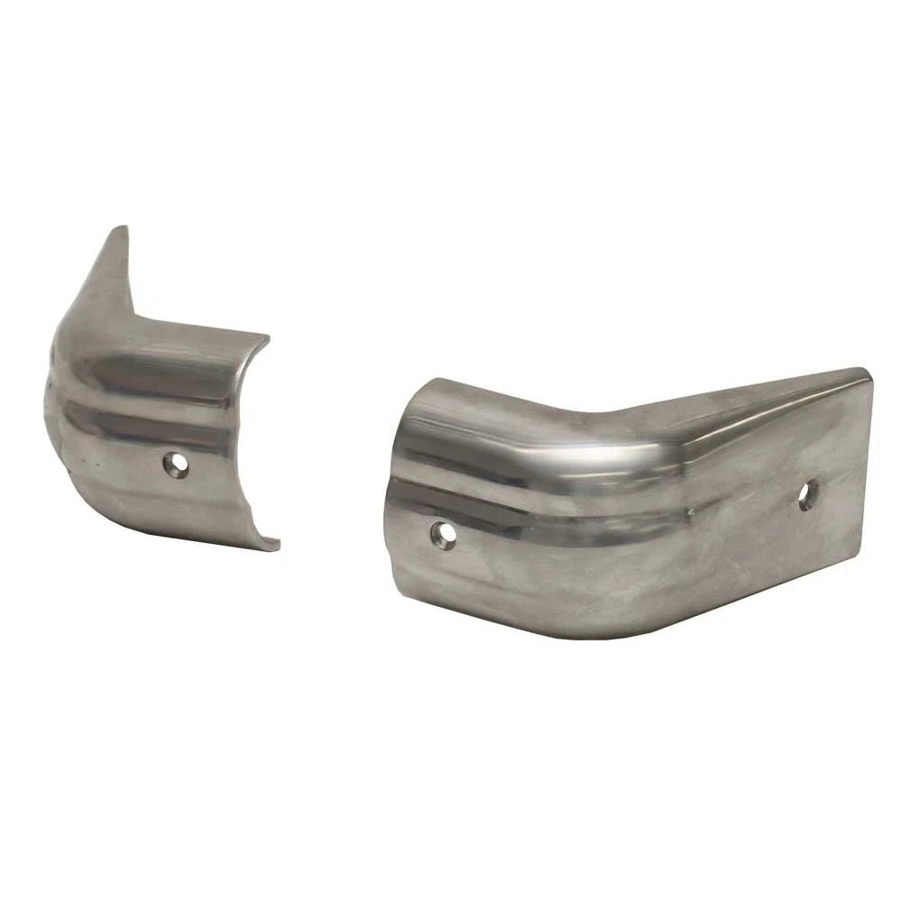 Cruisers Boat Rub Rail Corner End Caps - Stainless (set of 2)