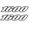 Tracker Boat 1600 Decals 142766 - White Black Stickers (pair)