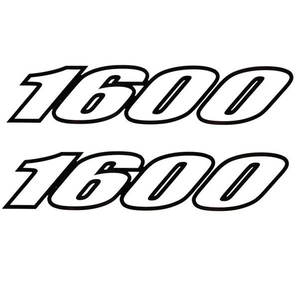 Tracker Boat 1600 Decals 142766 - White Black Stickers (pair)