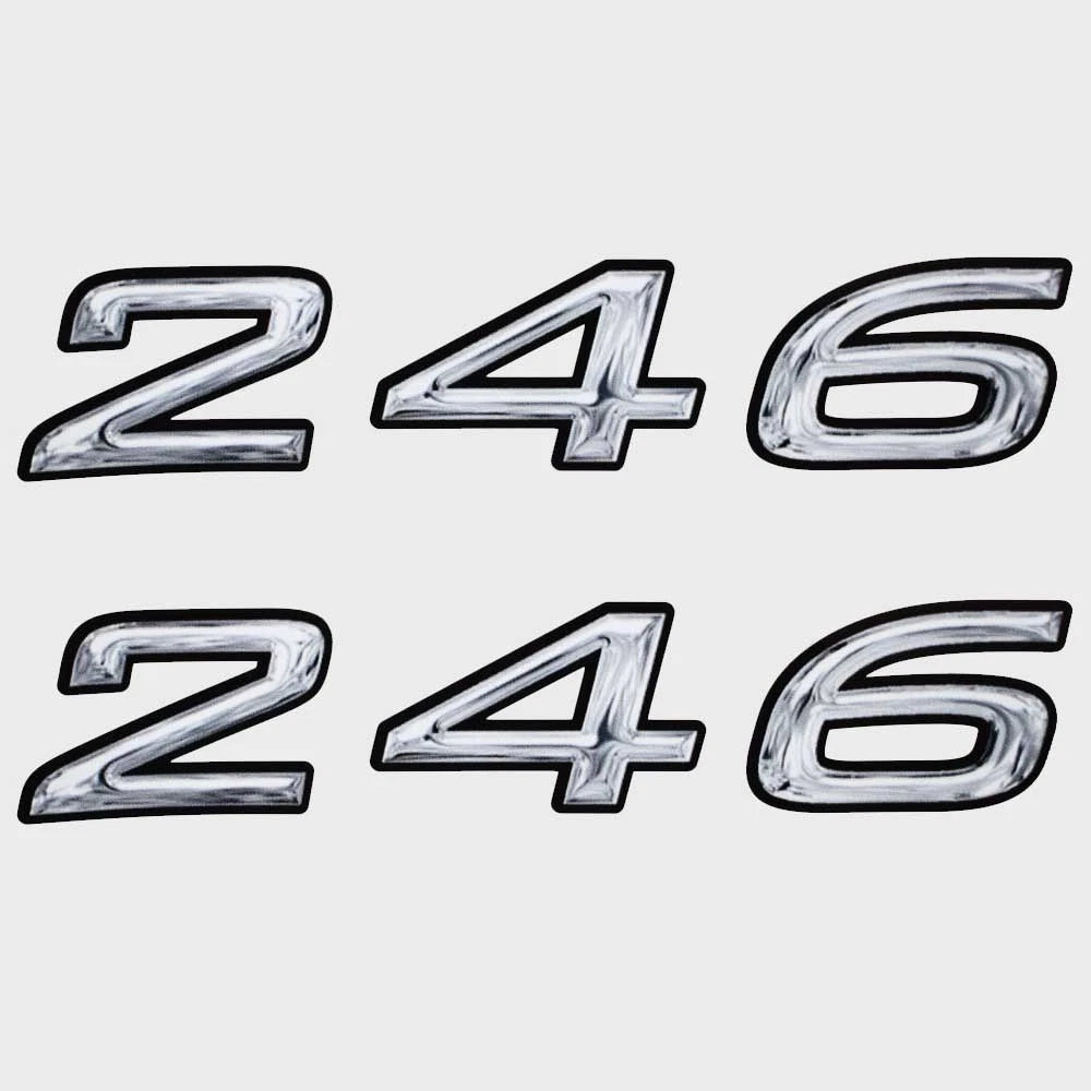 Rinker Boat Number Decals - 246 Captiva 10 1/2 X 2 1/8 Inch (pair)