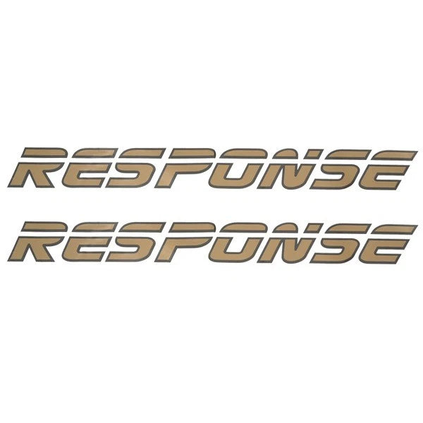 Malibu Boat Model Decals - Response TXI Gold/Charcoal (pair)