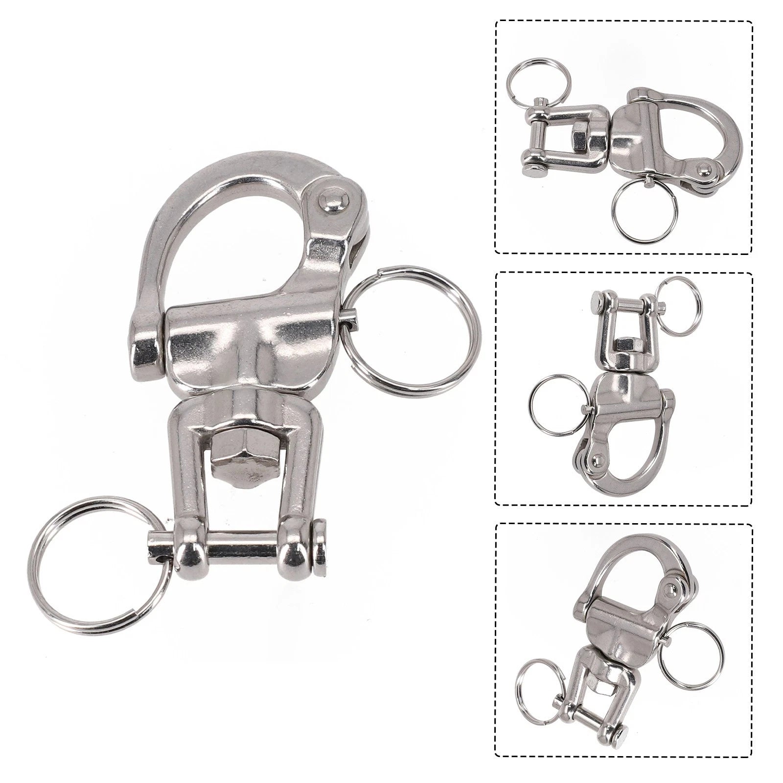 Precision Made 316 Stainless Steel Swivel Snap Shackle for Sailboat Accessories