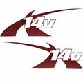 MasterCraft Boat X14V Decals 7501425 - Pro Tour Red (set of 2)