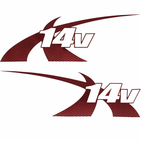 MasterCraft Boat X14V Decals 7501425 - Pro Tour Red (set of 2)