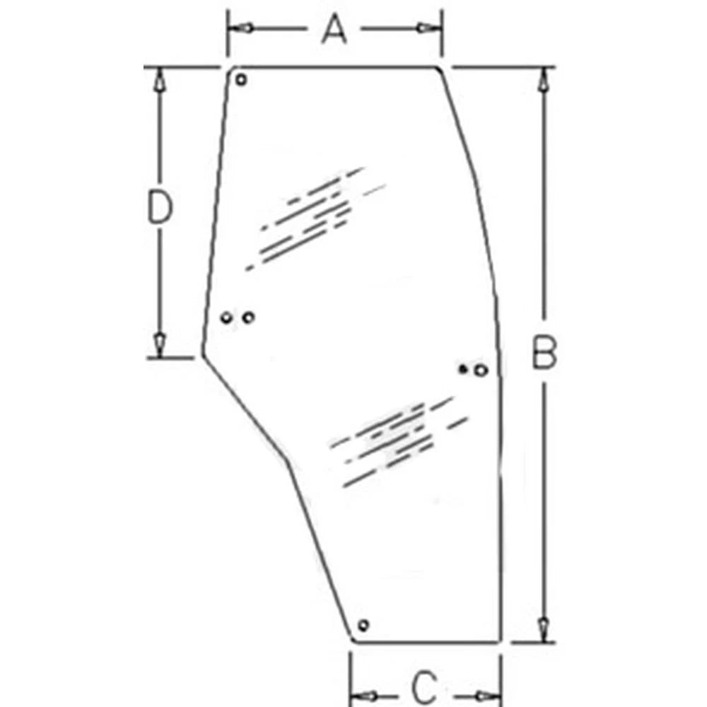 Right Hand Glass Door Part WN-192004A6 on Fits Case IH & McCormick Tractor CX