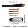 Collet and Long Back Cup Set with Manual Sharpener Holder for TIG Welding