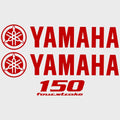 Yamaha Boat Cowling Decals HW1871 - 150 Four Stroke Red Stickers (kit)