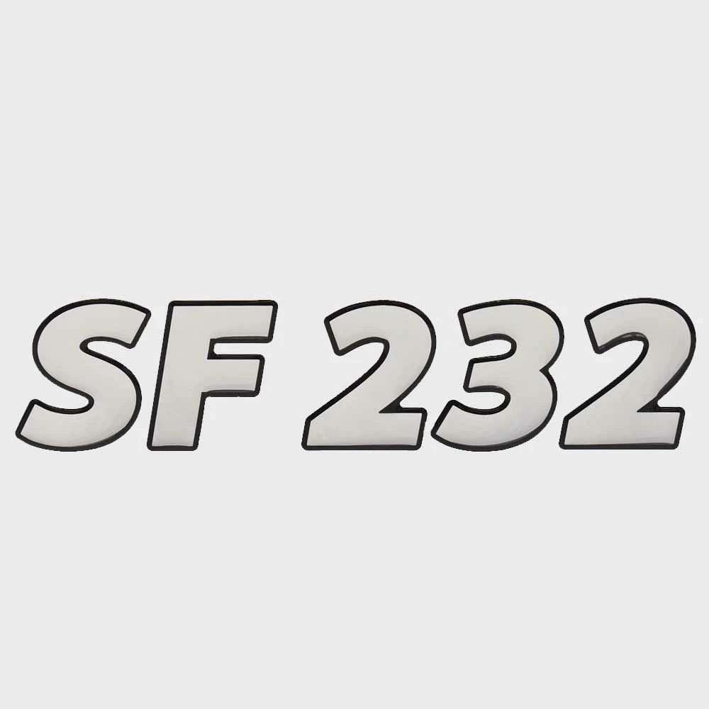 Lowe Boat Raised Emblem Decal 2258098 - SF232 Silver 9 1/8 X 2 1/8 Inch