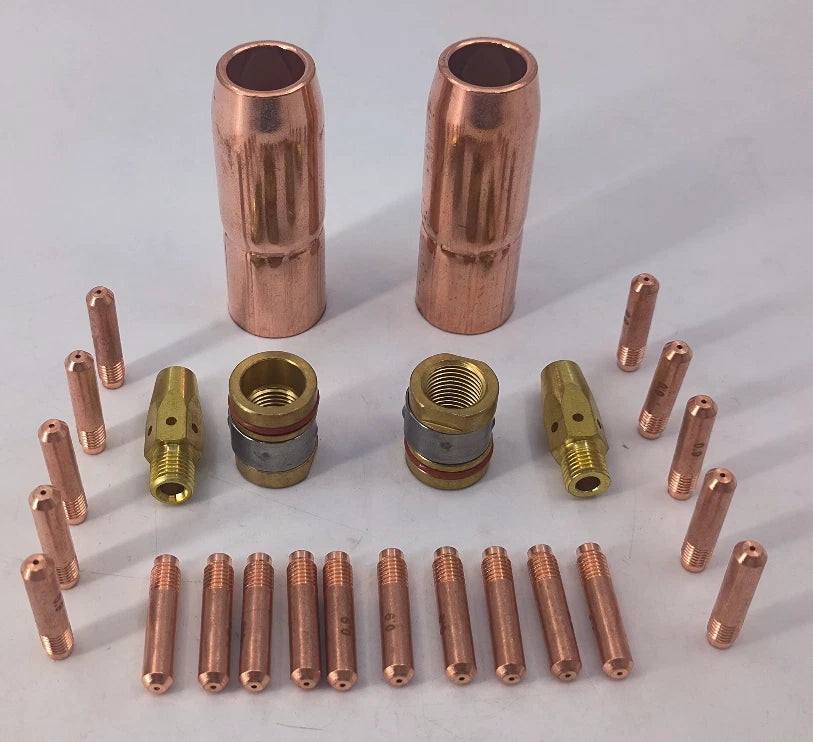 Complete Welding Gas Accessory Kit for Hobart MIG M25 M40 with Contact Tips