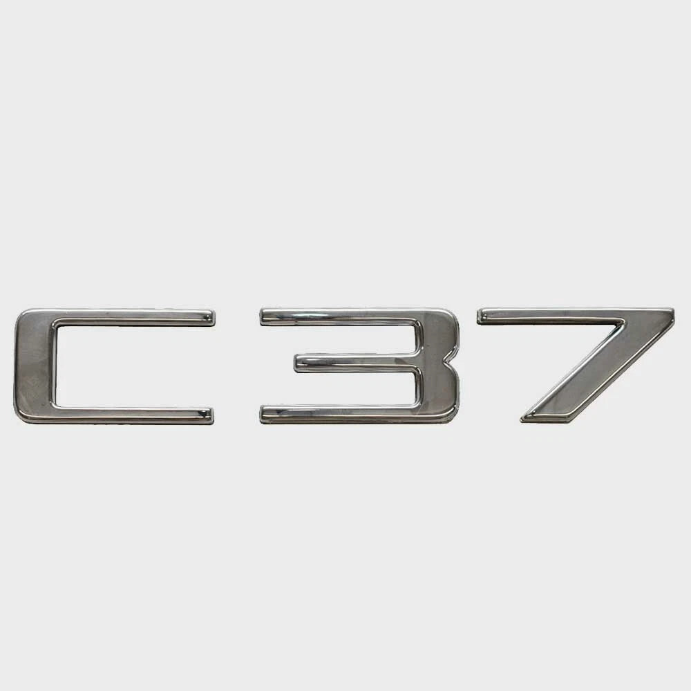 Carver Boat Raised Emblem Decal 8150651 - C37 Silver Sticker
