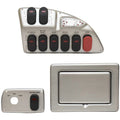 Boat Switch Dash Panels - Gray Brushed Plastic (set of 3)