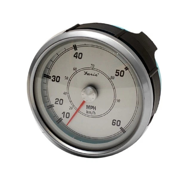 Faria Boat Speedometer Gauge SE9947A - 4 1/4 Inch Silver