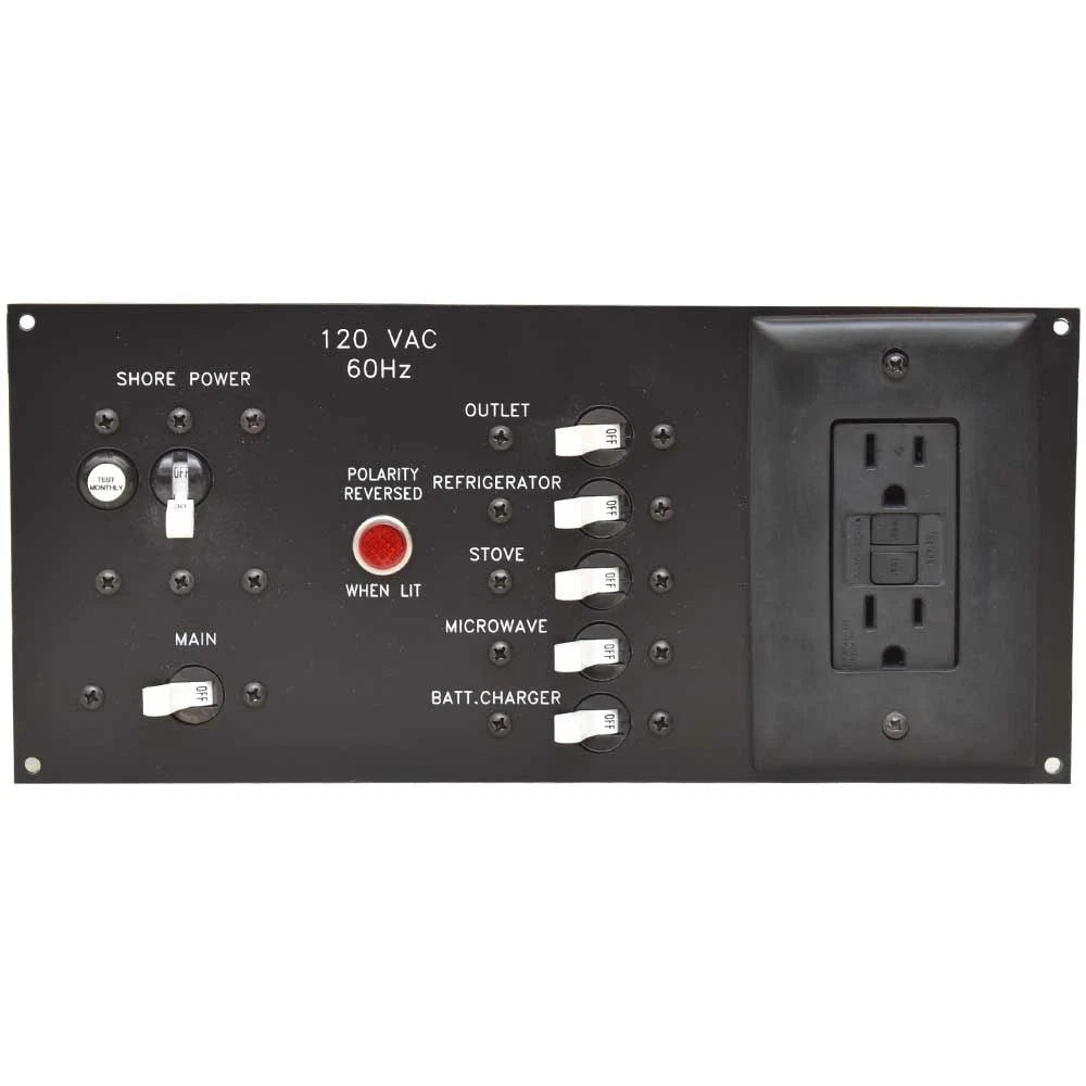ECI Boat Electrical Breaker Panel AD-493-011A - with Outlet 120VAC 60Hz
