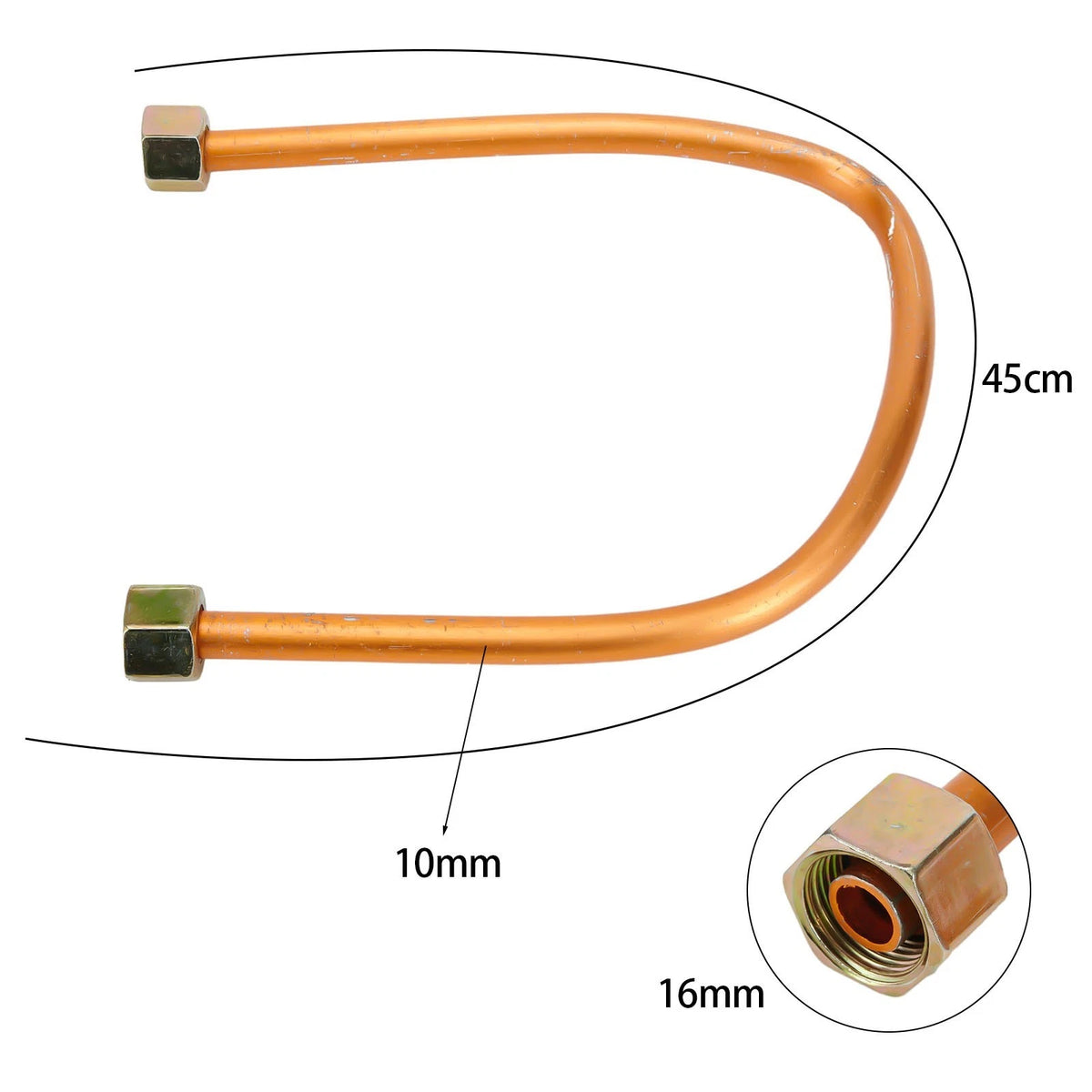 Air Compressor Tube Copper Tone Easy to Install Intake Pipe Replacement