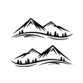Long Lasting RV Camper Trailer Sticker Decal Woods Graphic Mountains Pack of 2