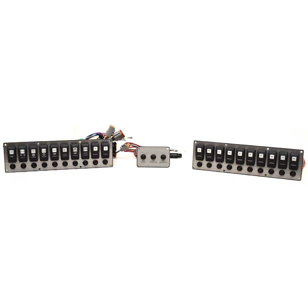Larson Boat Rocker Switch Panels 5766591 - Silver (set of 3)