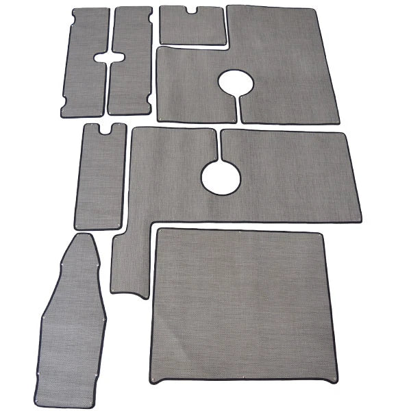 Striper Boat Snap-In Carpet Mats - 230 Dual Console Silver (8 Piece)