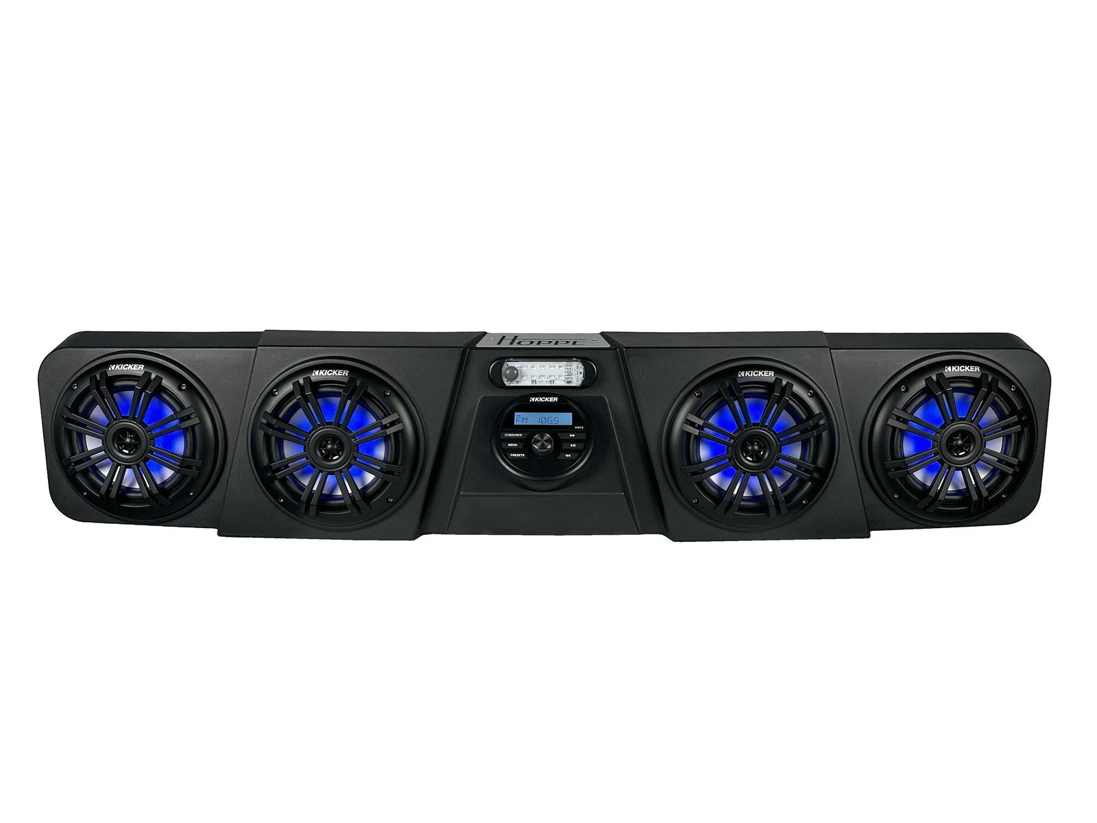 HOPPE Mini RGB Marine Audio System for ATV/UTV 6-Inch Speakers & Bluetooth