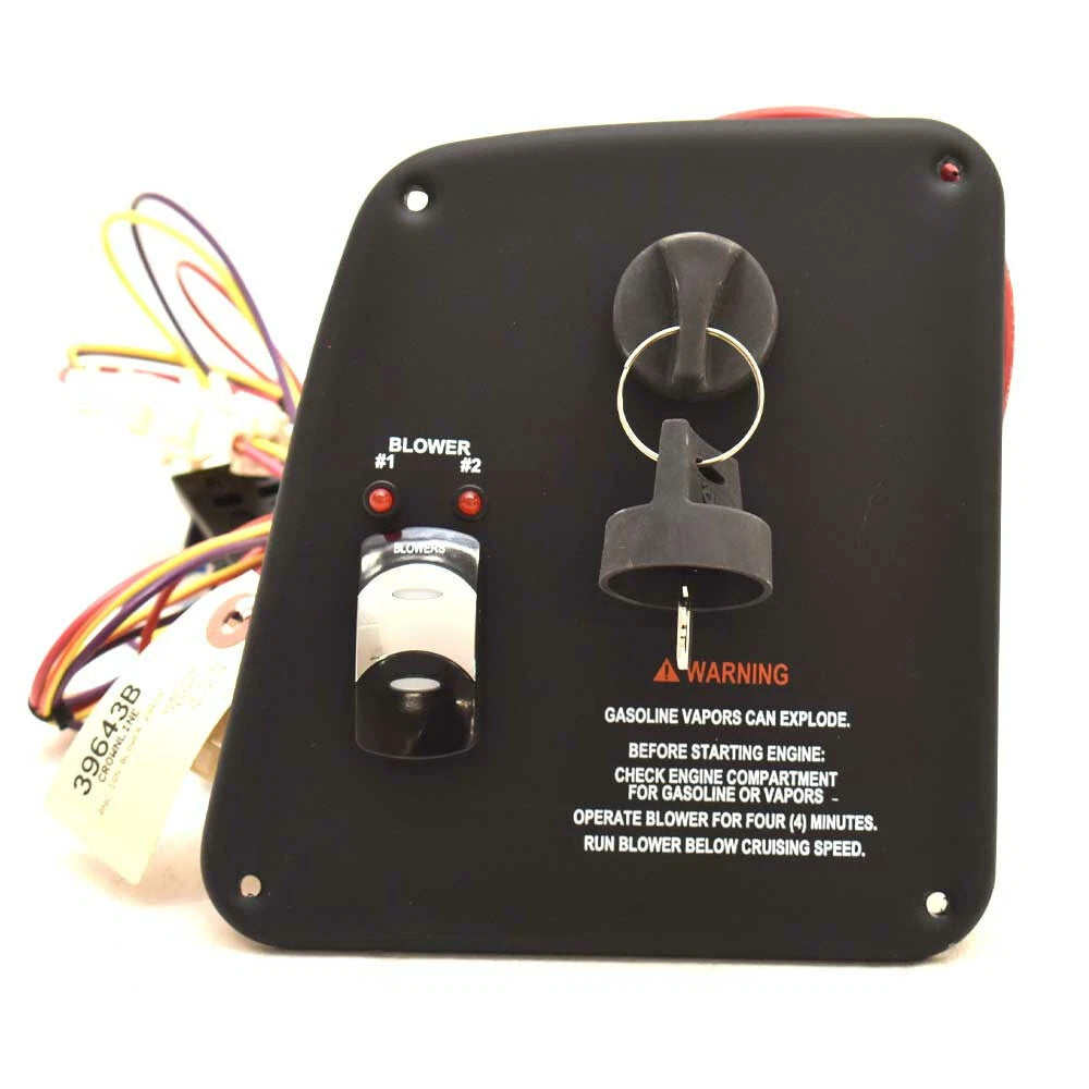 Crownline Boat Ignition Switch Panel 44082 - 294 CR Matte Black