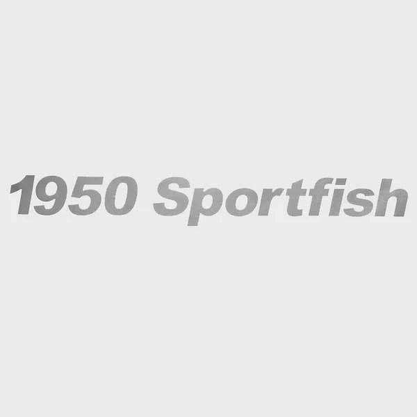 Crestliner Boat Decal - 1950 Sportfish Silver Sticker