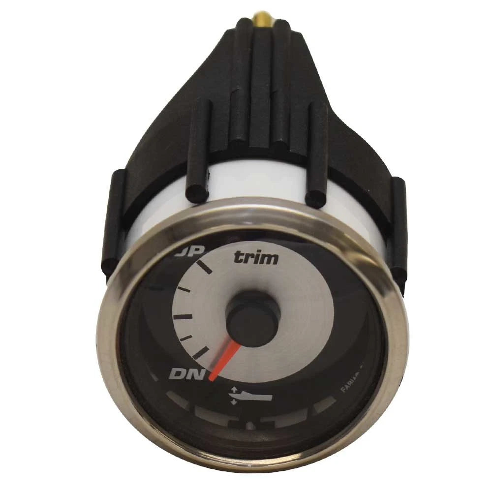 Faria Boat Trim Gauge GBC667A - Honda 2 Inch Silver Black