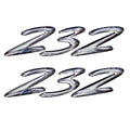 Rinker Boat Brand Decal - 232 White - Gray Stickers (pair)