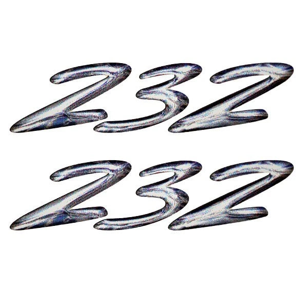 Rinker Boat Brand Decal - 232 White - Gray Stickers (pair)