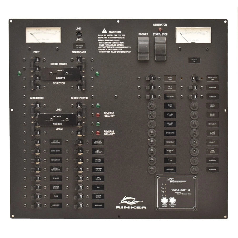 Rinker Boat Main Breaker Panel - 16 1/2 X 18 Inch Black Aluminum