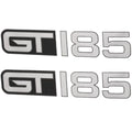 Glastron Boat Decals 0572925 - GT 185 Black Silver Stickers (pair)