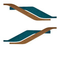 Rinker Boat Graphic Decal Sticker - Captiva 190 Gold - Teal (set of 2)