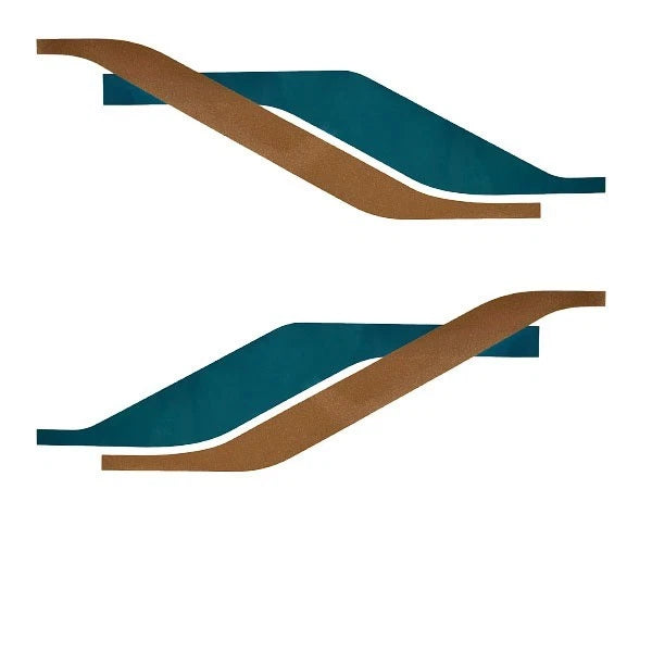 Rinker Boat Graphic Decal Sticker - Captiva 190 Gold - Teal (set of 2)